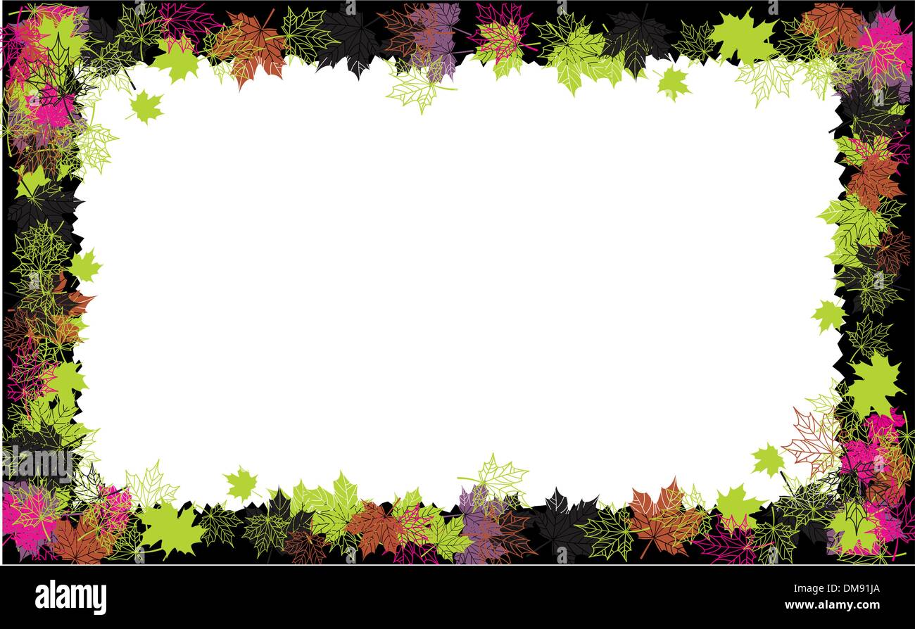 Autumn frame maple leaf. Place for your text here Stock Vector Image