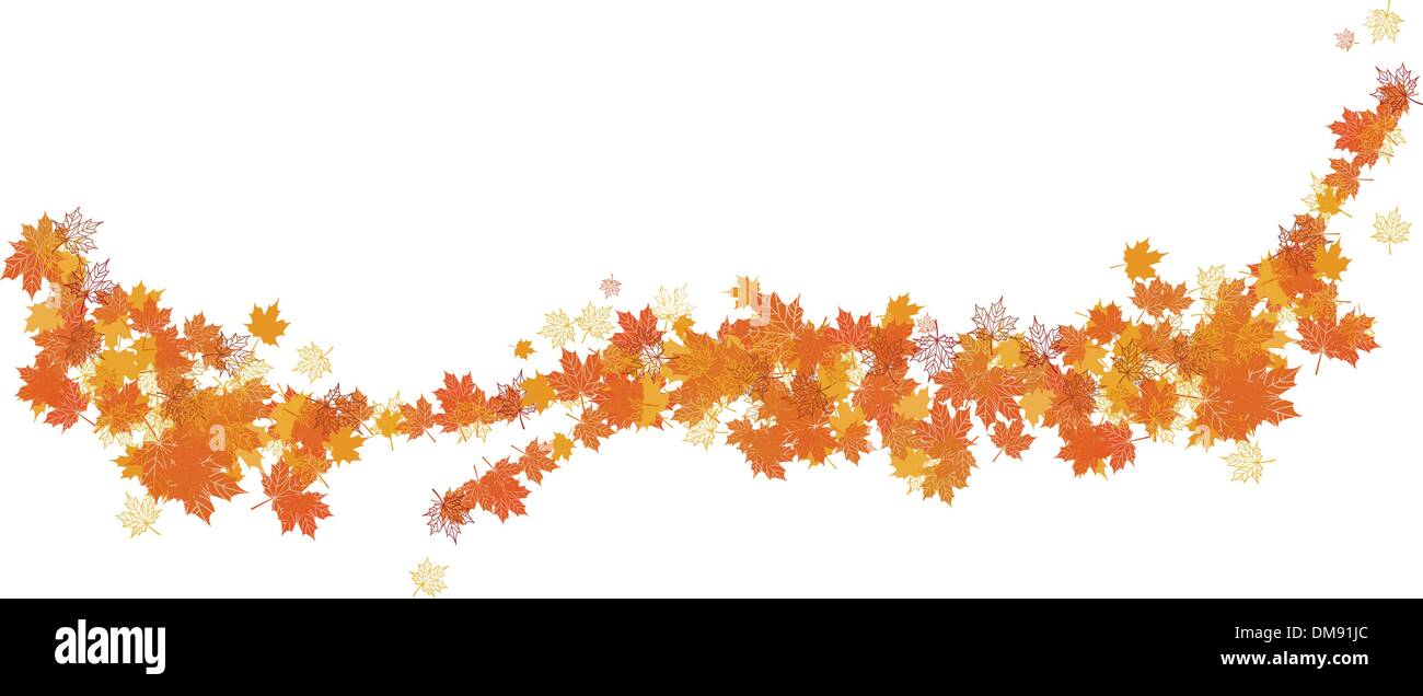 Autumn background, maple leafs Stock Vector