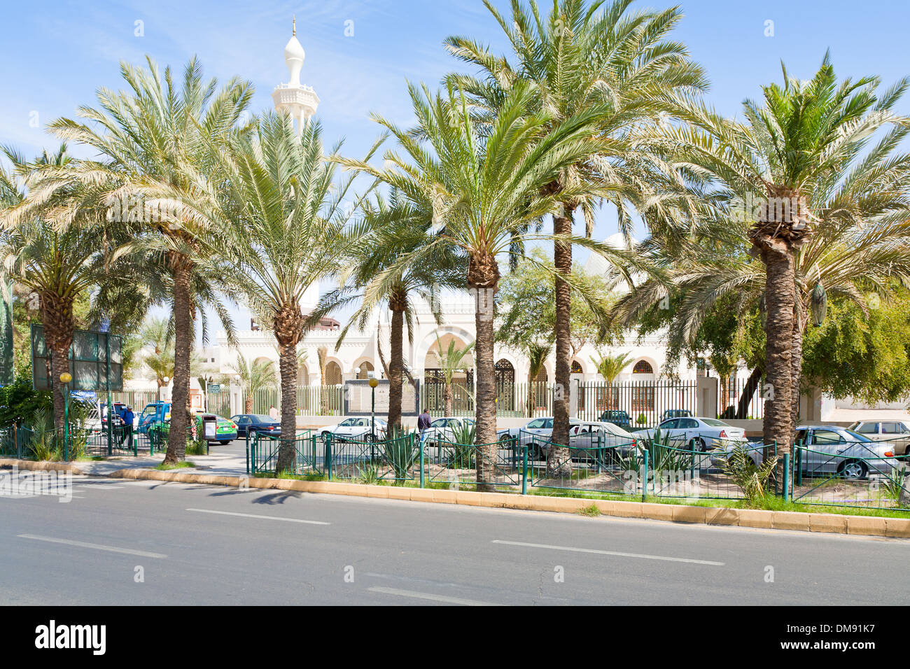 King Hussein Street in Aqaba Stock Photo