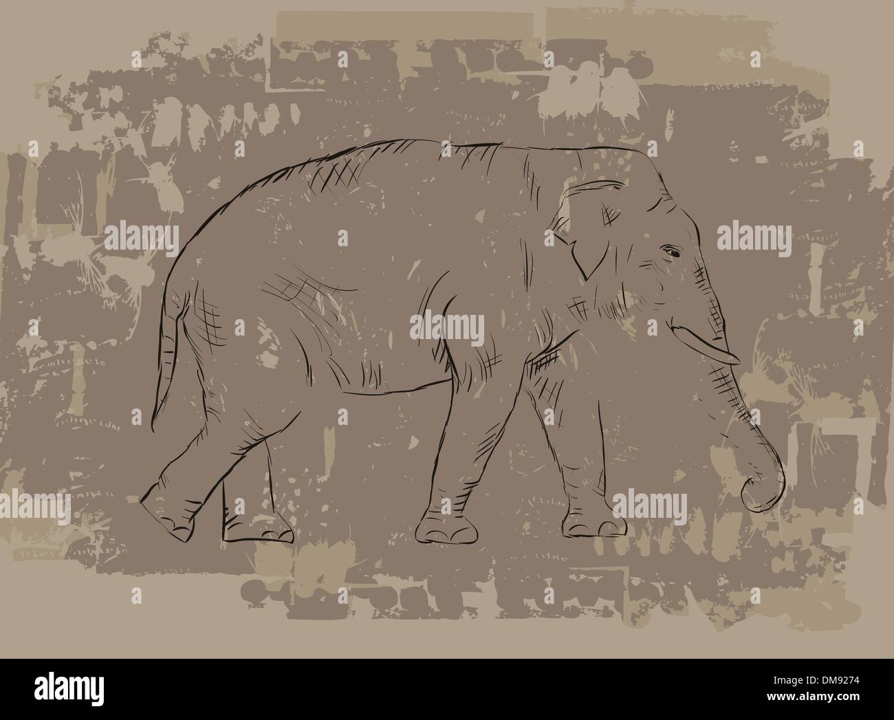 Rough old elephant Stock Vector Images - Alamy