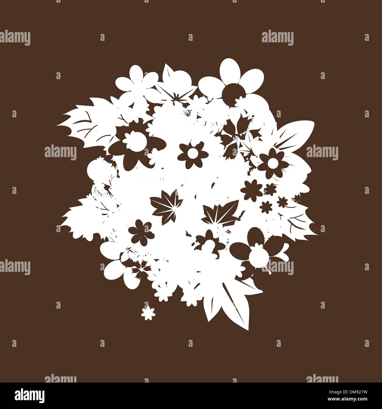 Floral design silhouette hi-res stock photography and images - Alamy