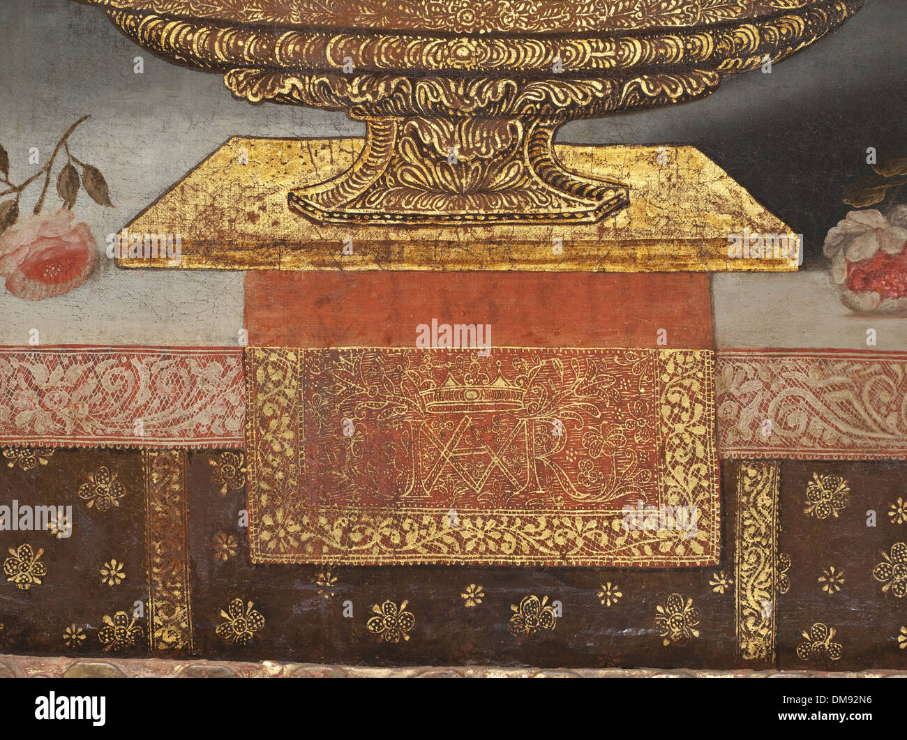 The *Virgin of Belen* is an artwork from the Ancient and Islamic Art collection, representing the cultural and religious significance of the Virgin Mary in Middle Eastern and Islamic art traditions. It displays intricate textile and costume design as part of the region's artistic heritage. Stock Photo