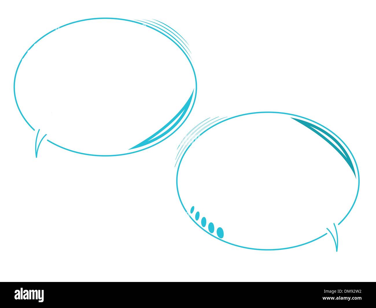 blue text bubbles isolated on white Stock Vector Image & Art Alamy