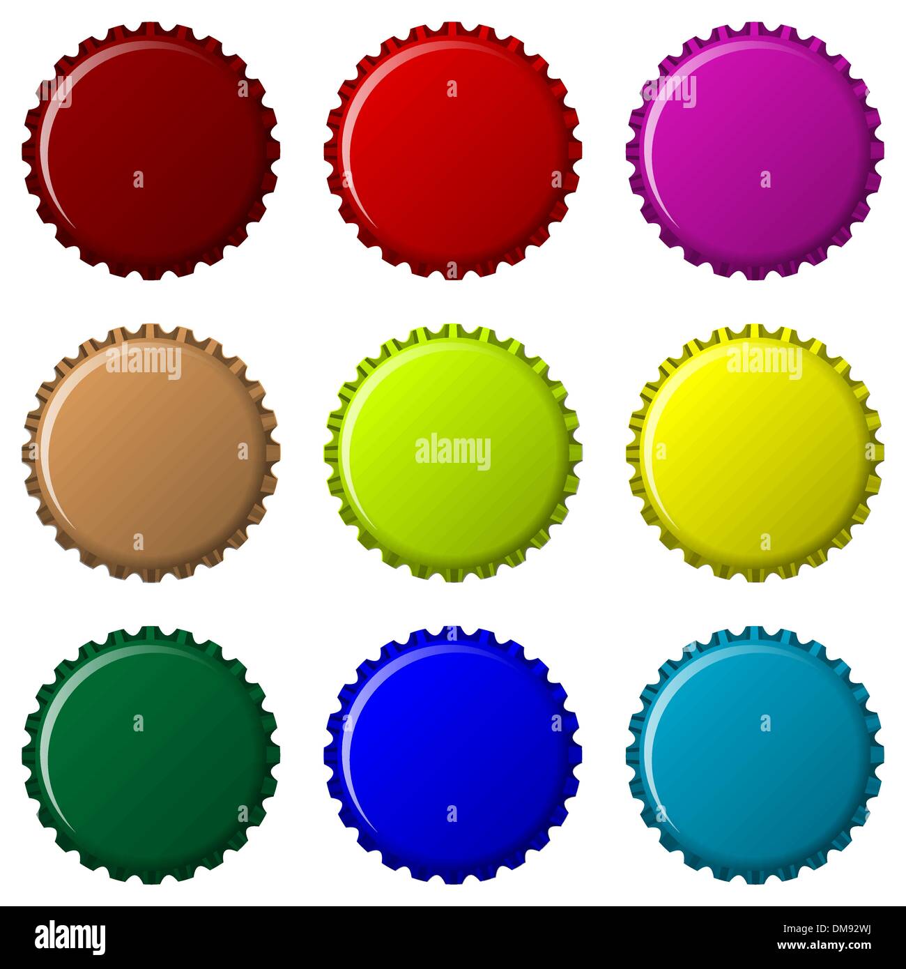 bottle caps in colors Stock Vector Image & Art Alamy