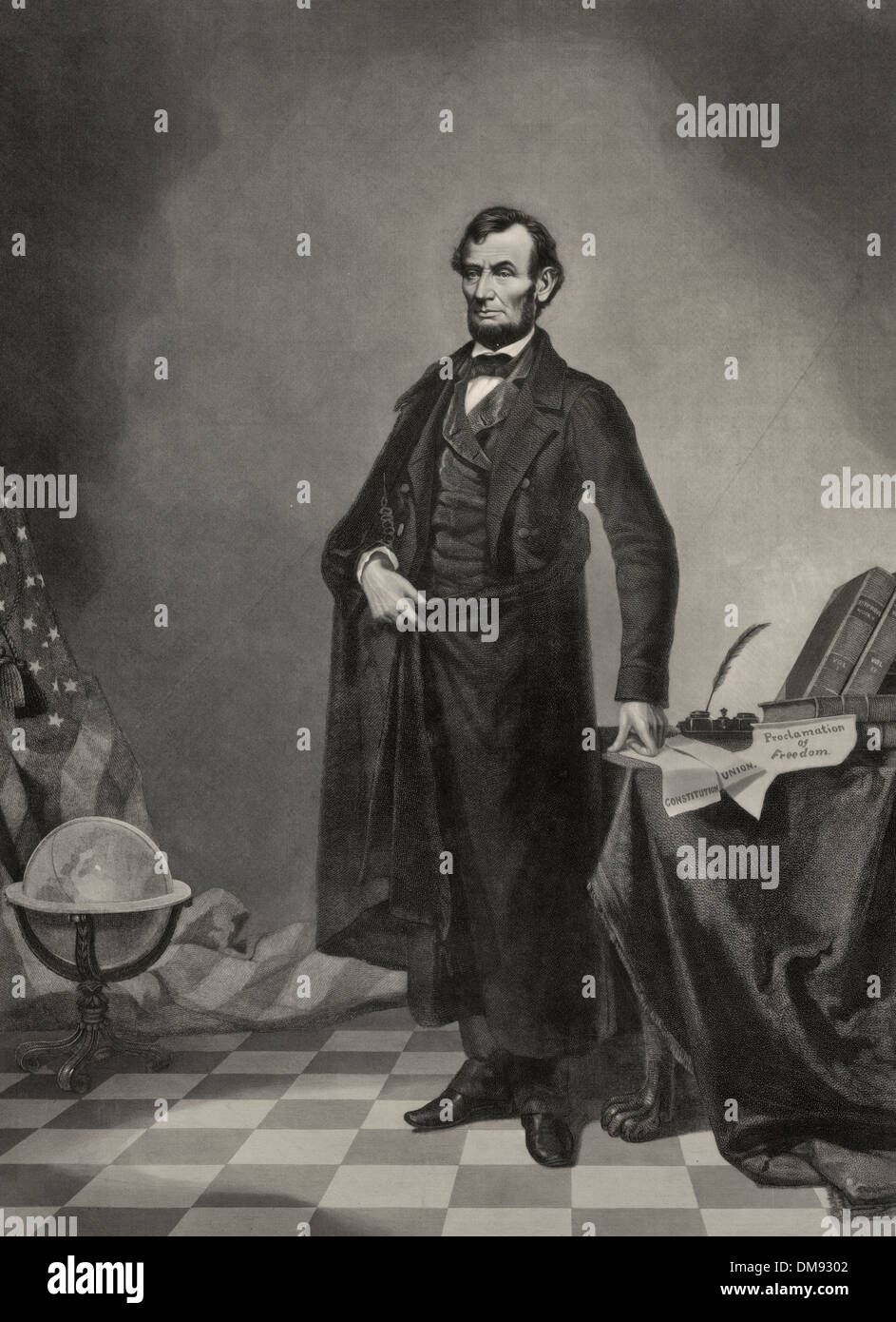 Abraham Lincoln - 16th President of the United States of America, 1861 - 1865 Stock Photo