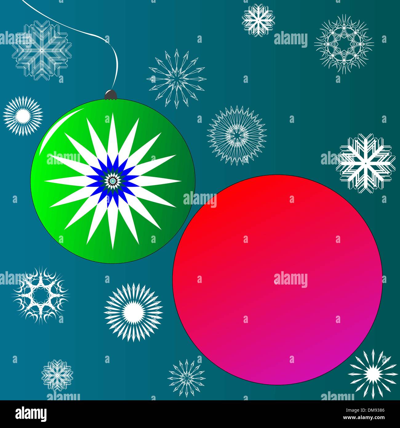 christmas globes red and green Stock Vector Image & Art Alamy