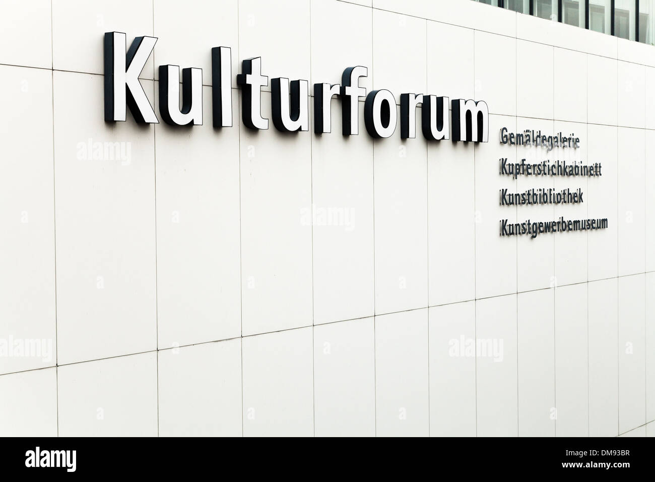 wall of Kulturforum in Berlin Stock Photo