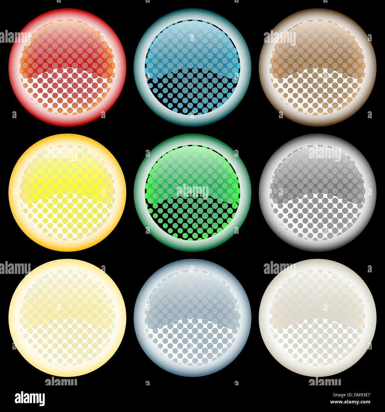 colored glossy web buttons against black Stock Vector Image & Art - Alamy