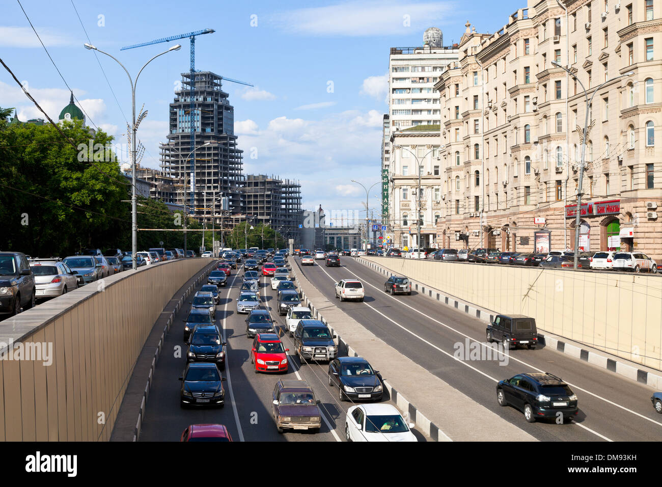 Garden ring street near Triumph Square in Moscow Stock Photo - Alamy