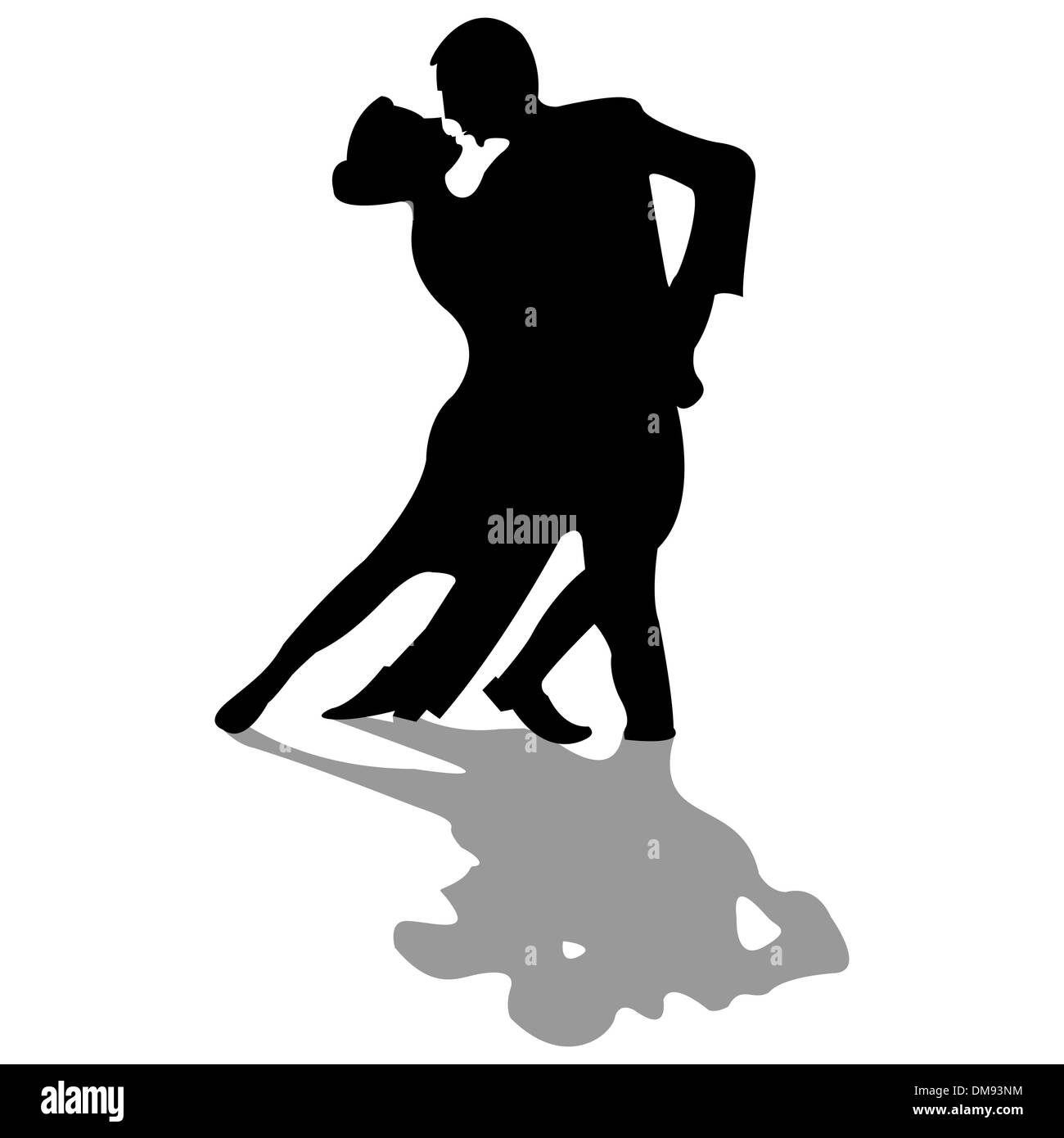 dancers silhouettes isolated on white Stock Vector Image &amp; Art - Alamy