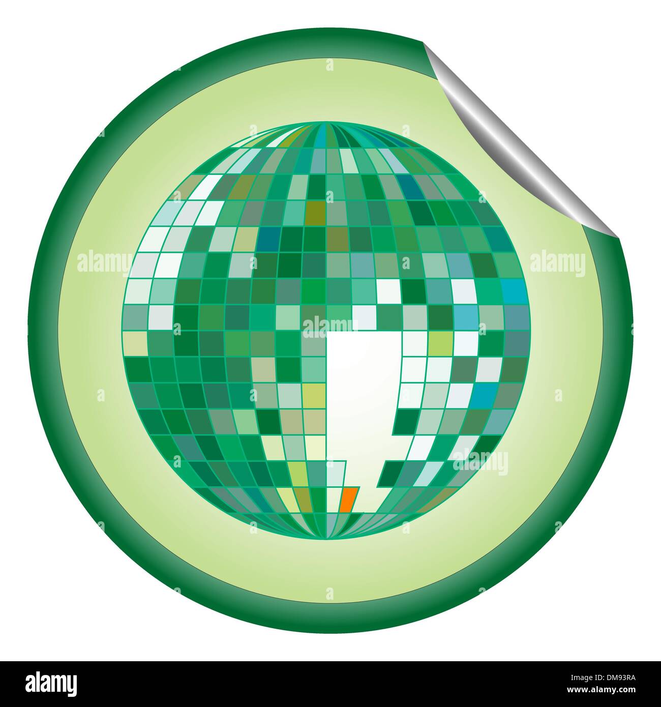 Disco ball green sticker hires stock photography and images Alamy