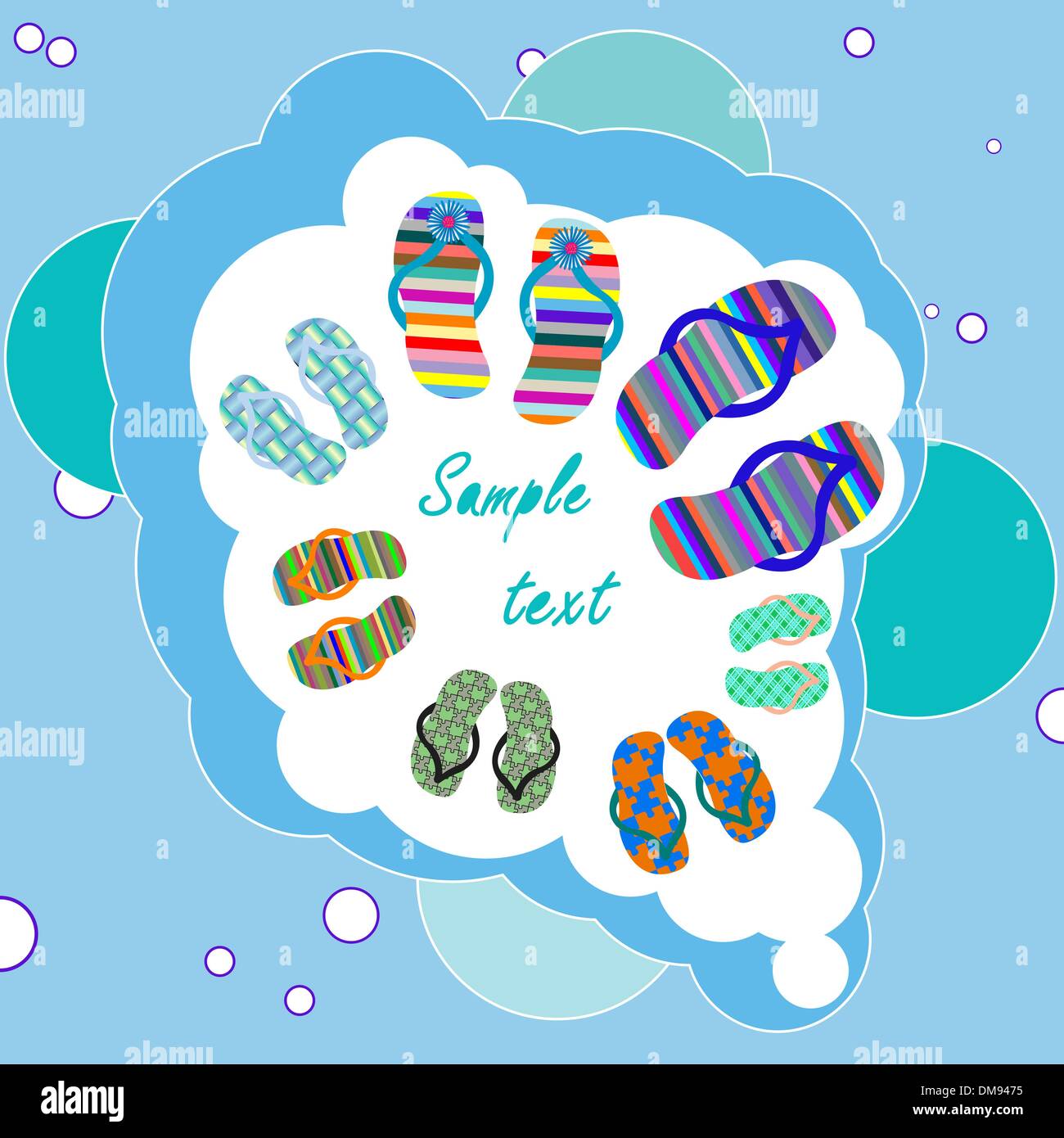 family beach shoes Stock Vector Image & Art - Alamy