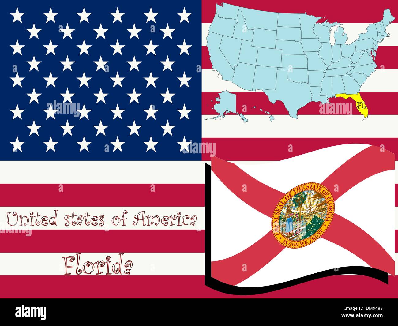 Florida vector vectors hi-res stock photography and images - Alamy