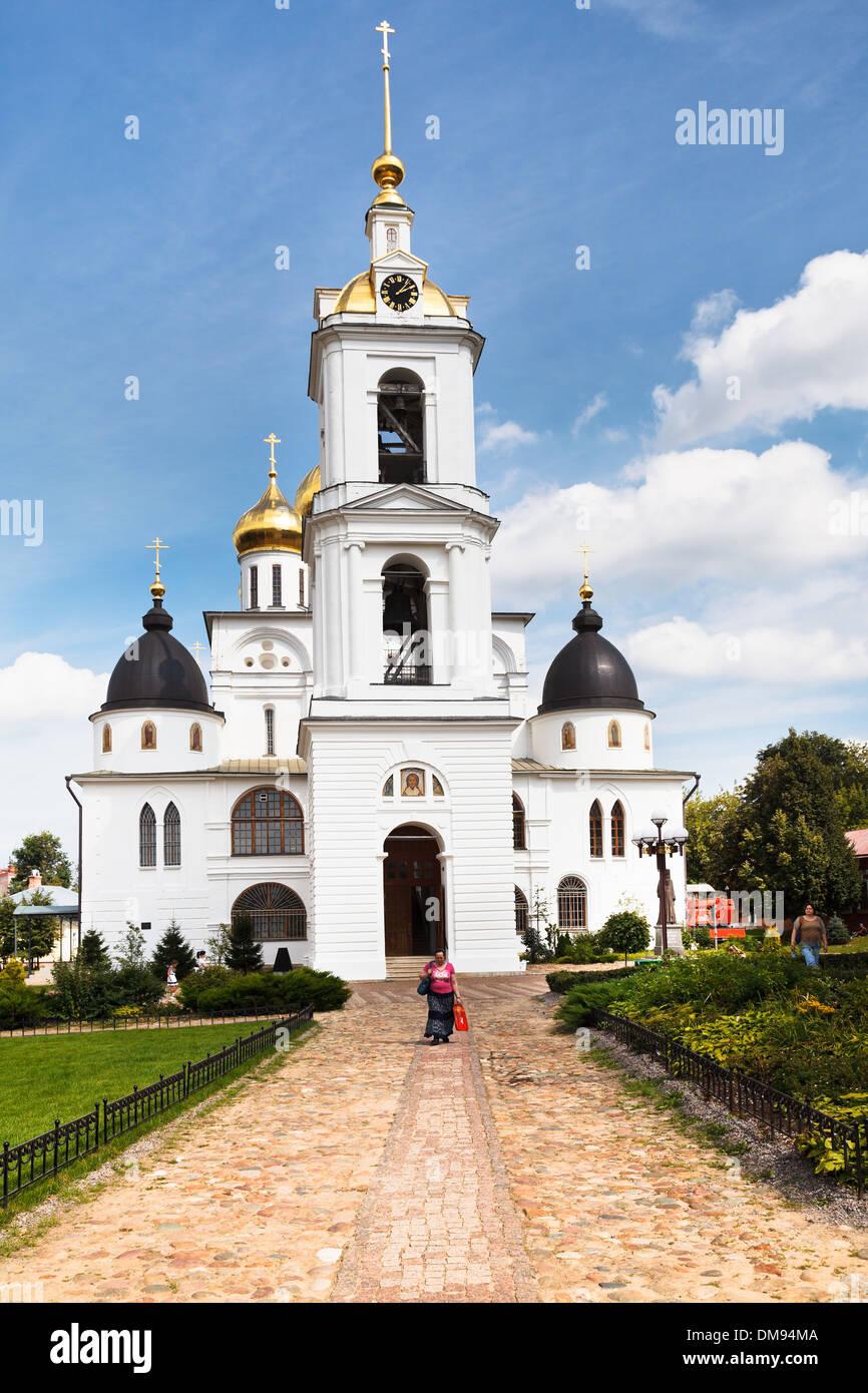 Dormition Cathedral of Dmitrov Kremlin, Russia Stock Photo