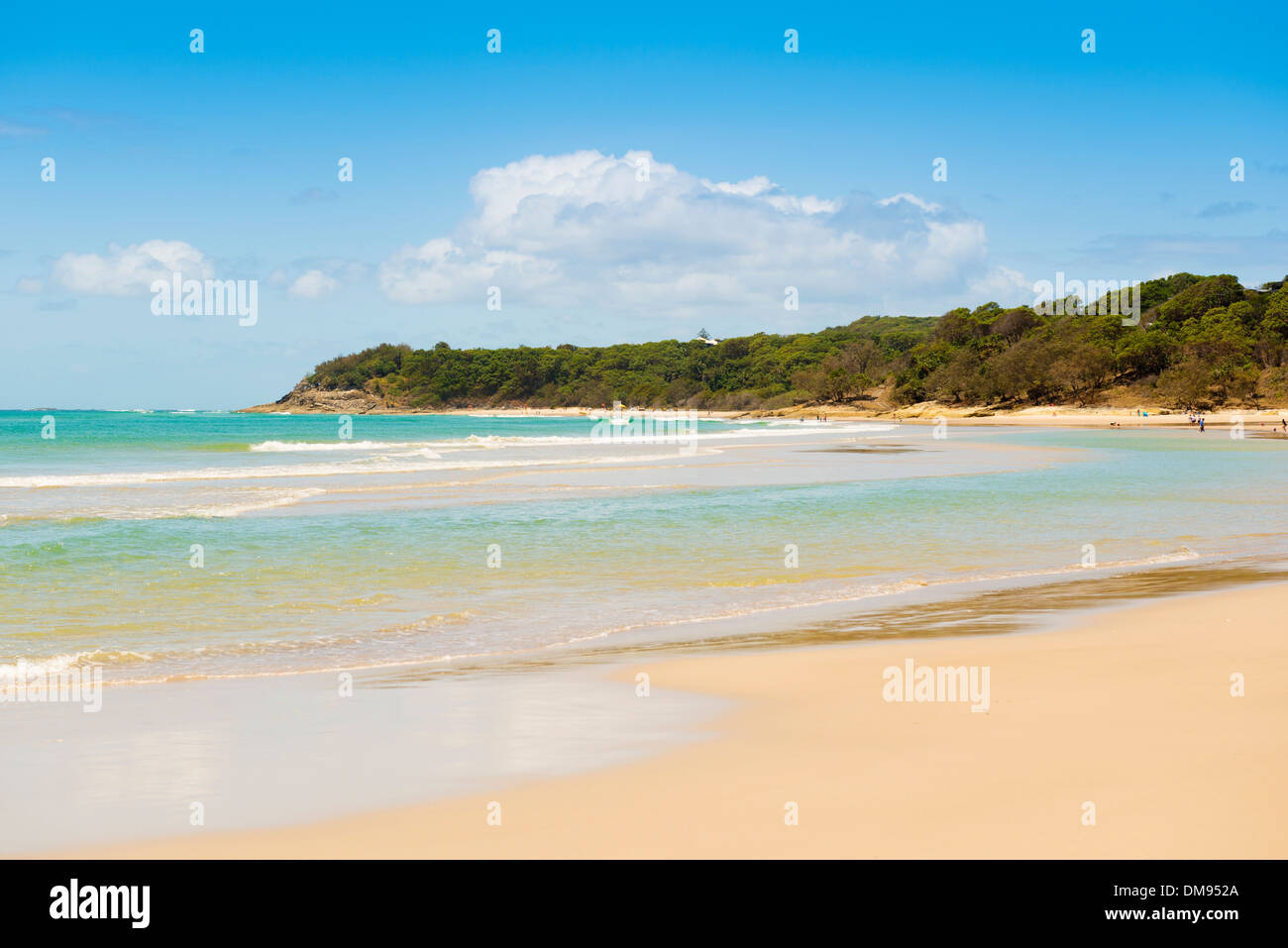 Beautiful blue sky and water on Home Beach, Stradbroke Island, Australia Stock Photo
