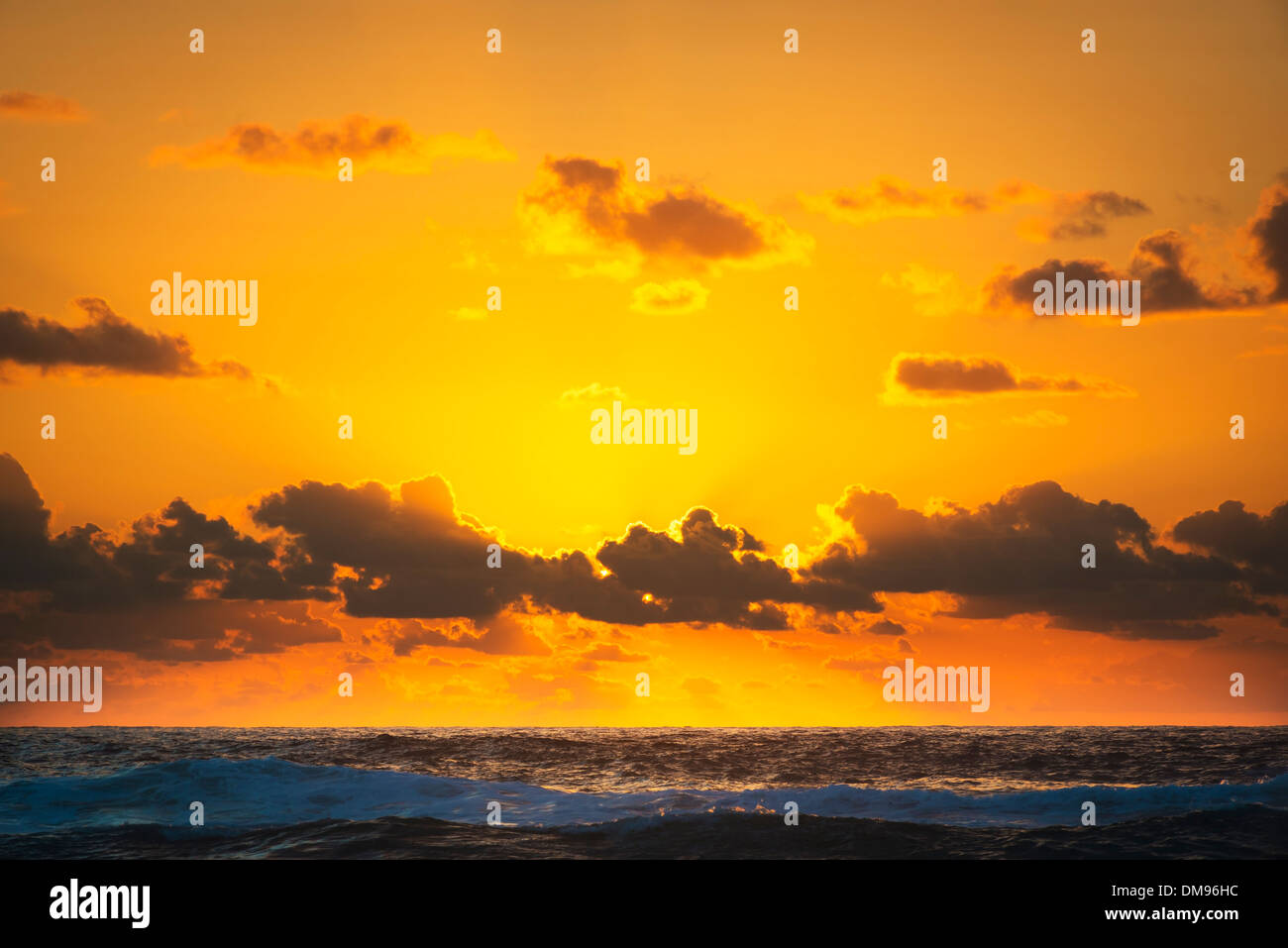 Bright orange sun sunrise over hi-res stock photography and images - Alamy
