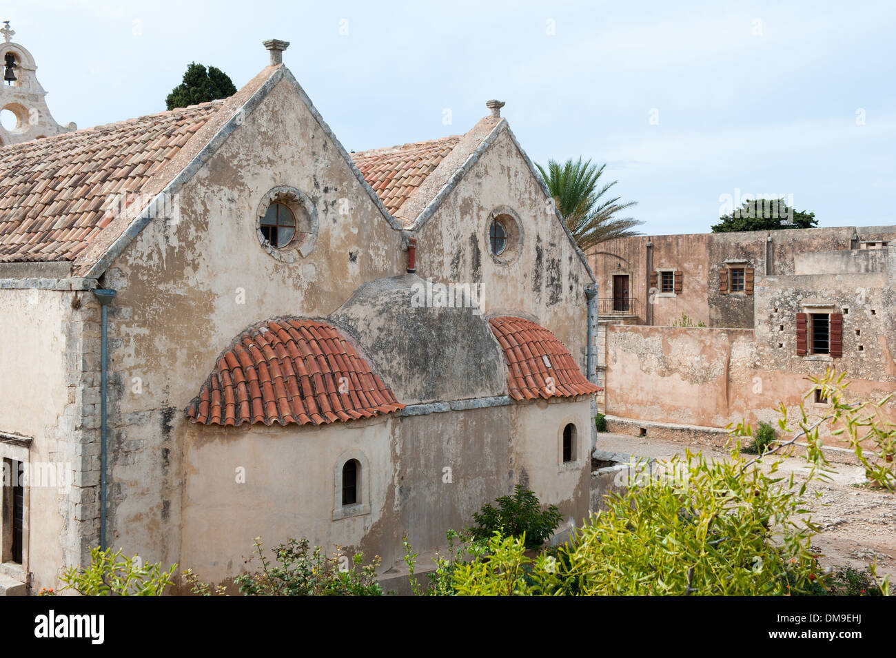 The apse of the church, The monastery of Arkadi, Crete, Greece Stock Photo