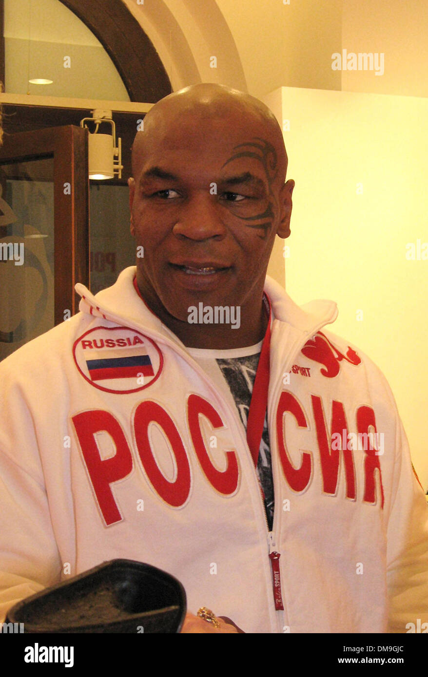 Famous American Boxer Mike Tyson on presentation party of the new sport uniform for Russian National Olympic team.(Credit Image: © PhotoXpress/ZUMA Press) RESTRICTIONS: North and South America Rights ONLY! Stock Photo
