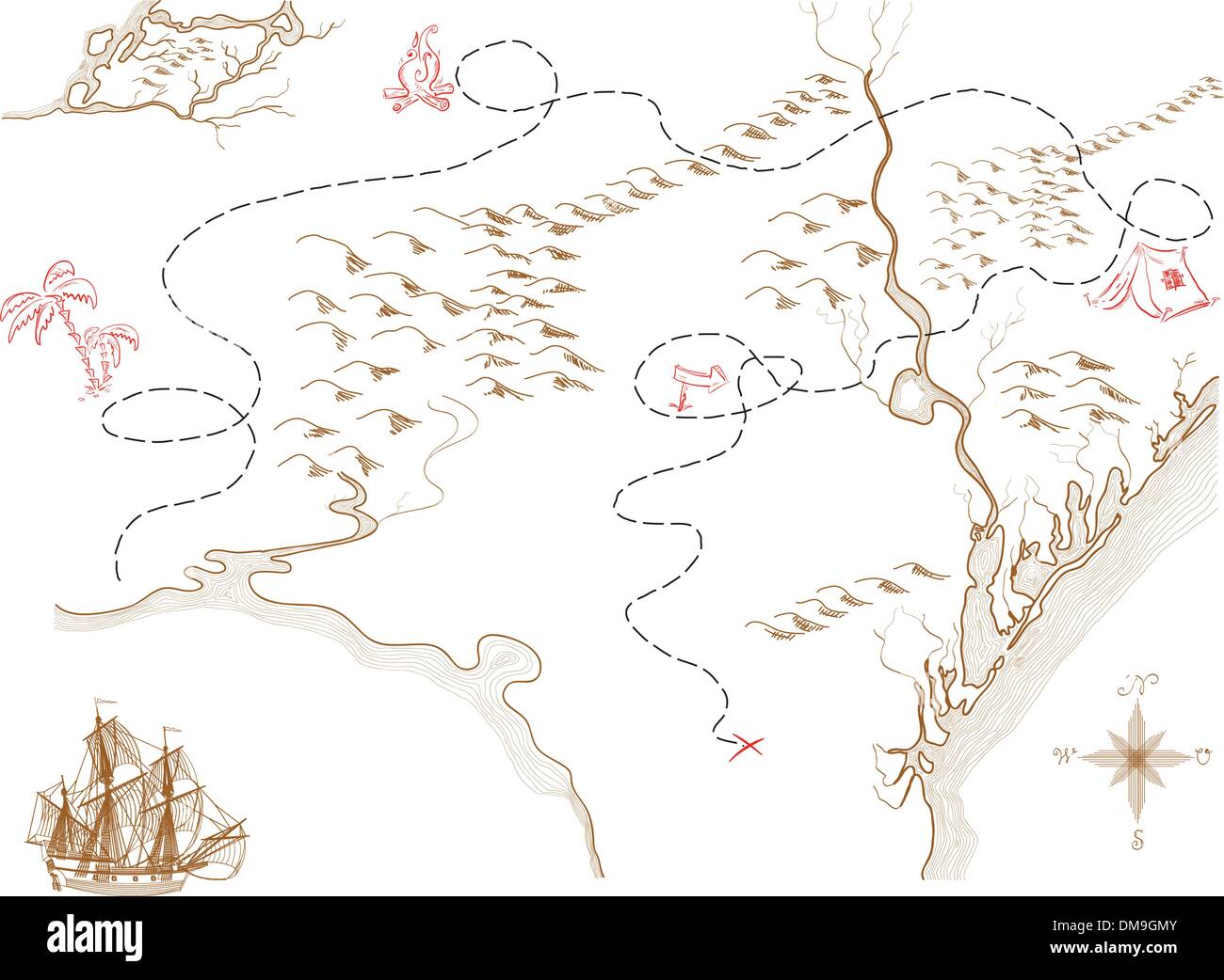 Vector old map Stock Vector Image & Art - Alamy