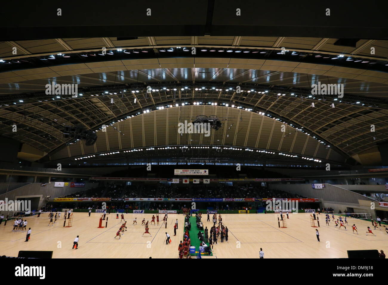 General view, DECEMBER 12 , 2013 - Volleyball : 2013 Emperor's Cup and Empress's Cup All Japan Volleyball Championship at Tokyo Metropolitan Gymnasium, Tokyo, Japan. Stock Photo