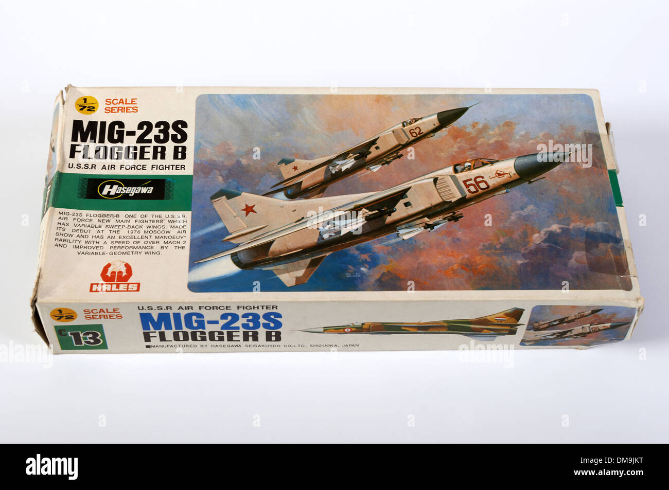 1/72 scale Hasegawa Mig-23S plastic model kit Stock Photo