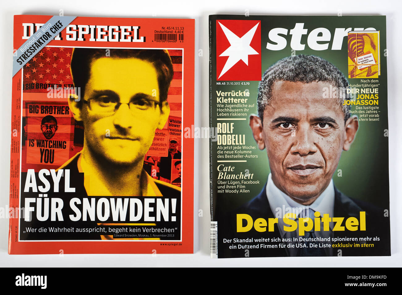 Der Spiegel and Stern, German weekly news magazines Stock Photo