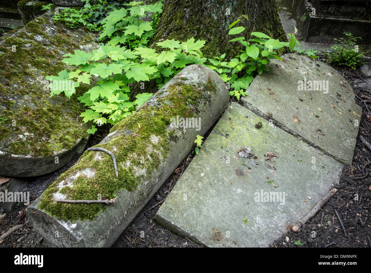 REMAINS OF OLD PERPETUAL RIGHTS BURIAL PLOTS IN PERELACHAISE CEMETERY