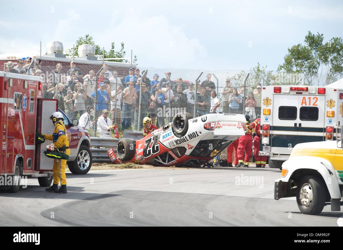 29 August 2009 Emergency crews rescue Scott Steckly (22 Canadian Tire