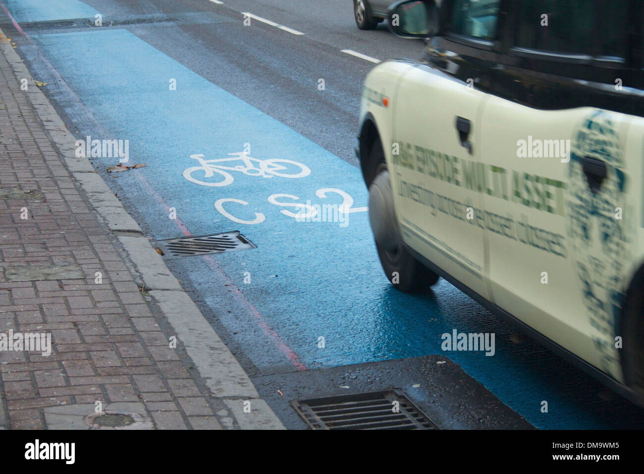 The CS2 Cycle Superhighway in East London, UK Stock Photo