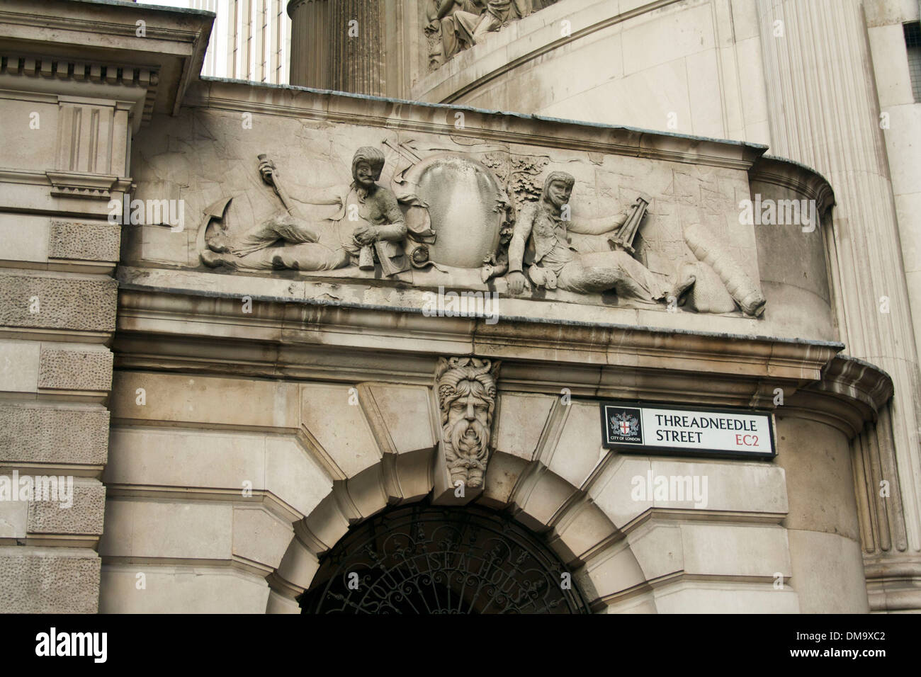 The remains of South Sea House, Threadneedle Street, London, UK Stock Photo