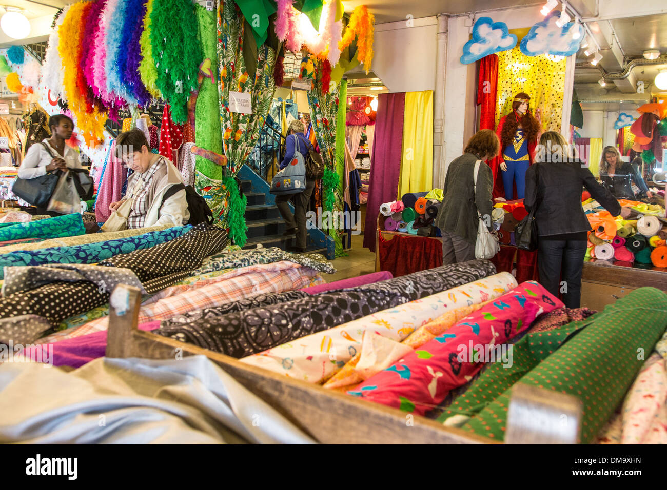 Customers in the fabrics store paris hires stock photography and images Alamy