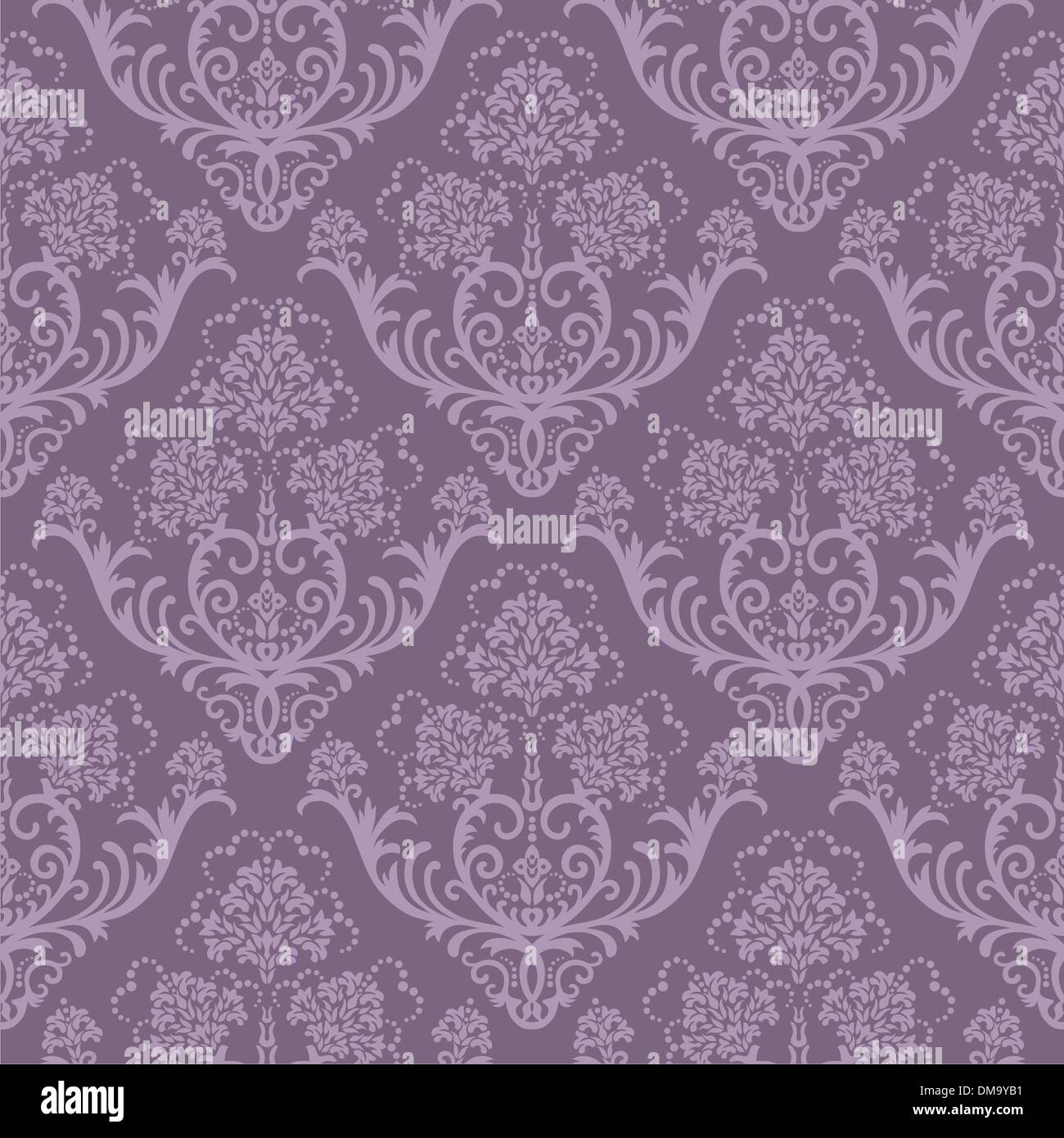 Seamless luxury purple floral wallpaper hires stock photography and images Alamy