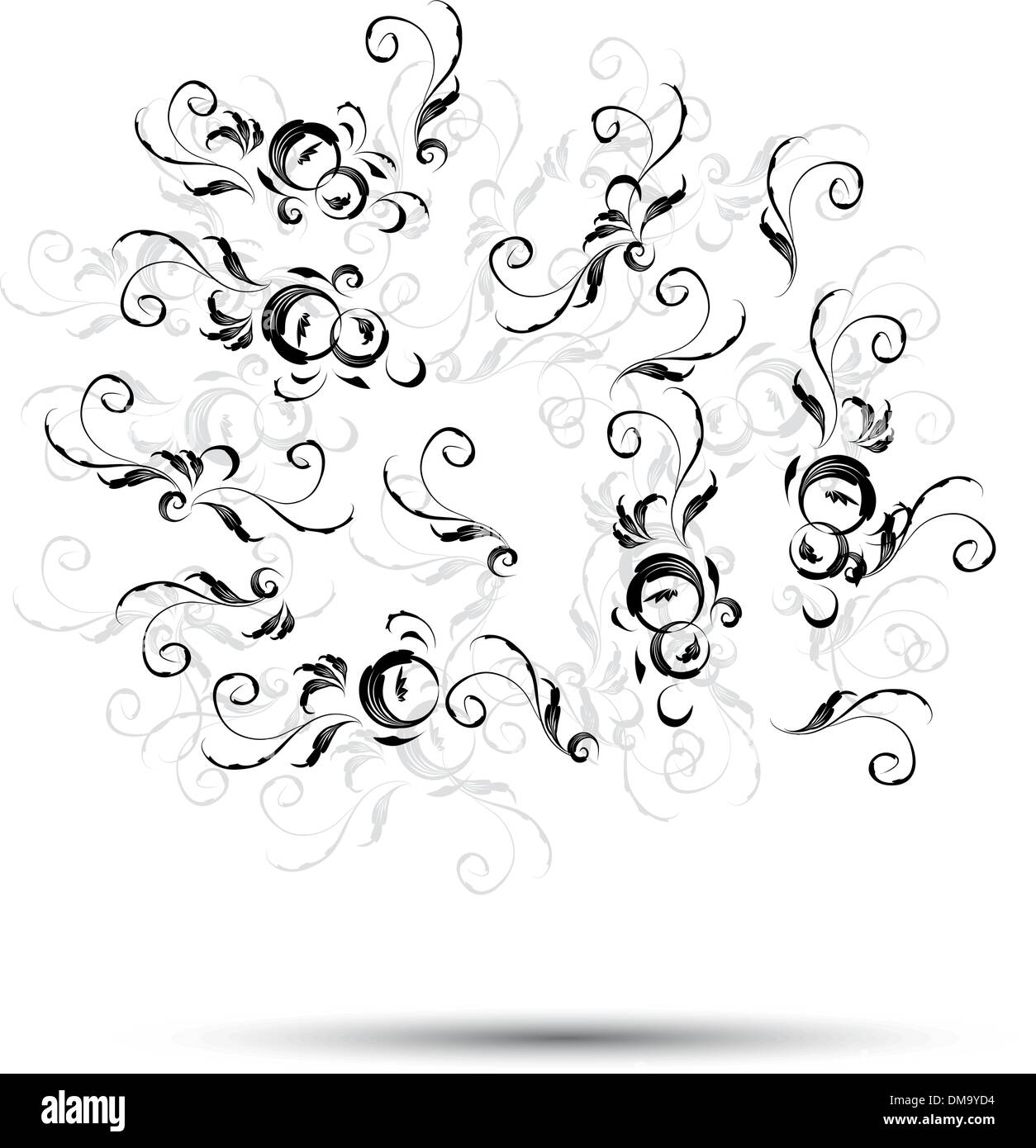 Art tree beautiful, black silhouette Stock Vector Image & Art - Alamy