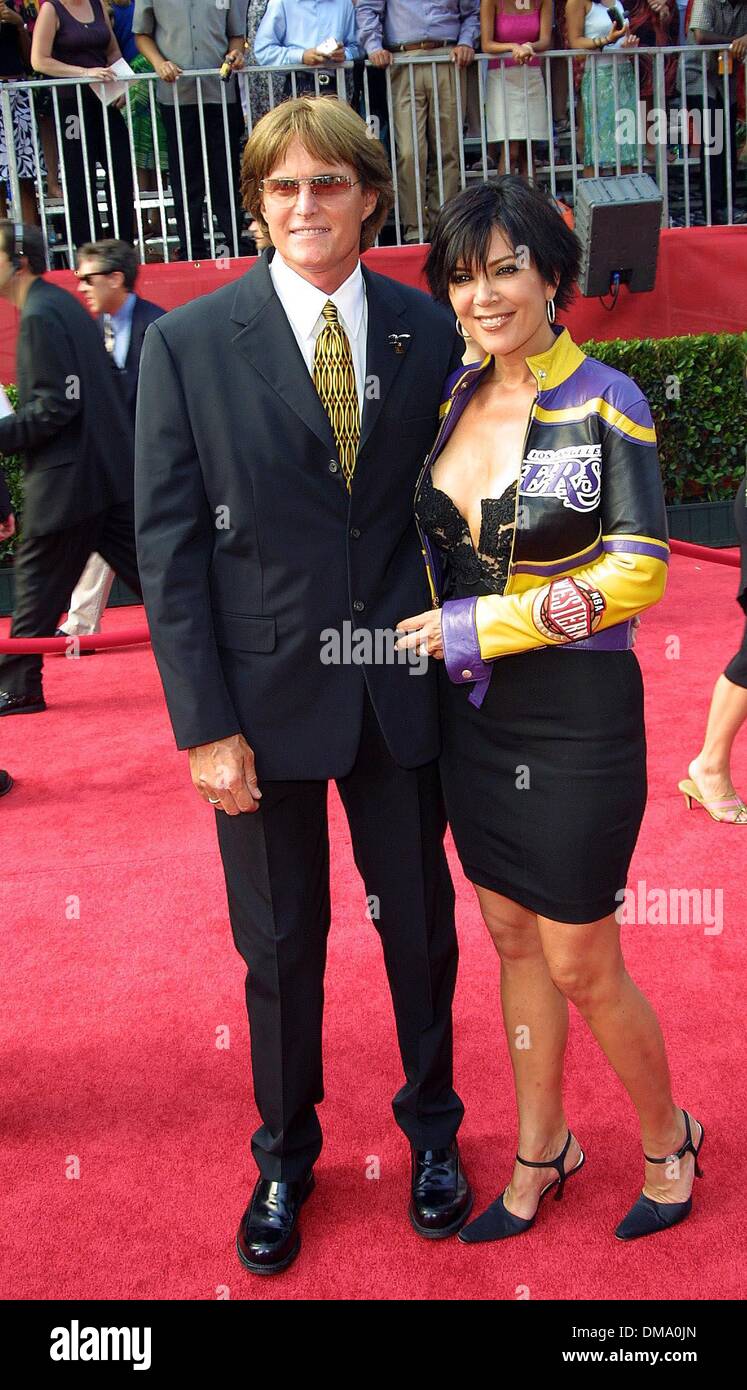 July 12, 2002 - Hollywood, CALIFORNIA, USA - BRUCE JENNER AND WIFE KRIS