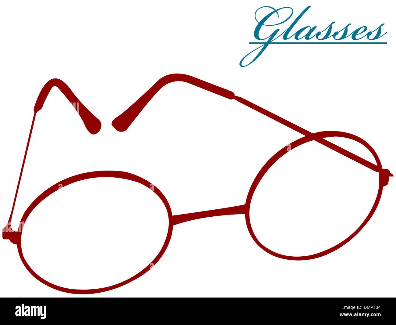 round glasses isolated on white Stock Vector Image & Art - Alamy
