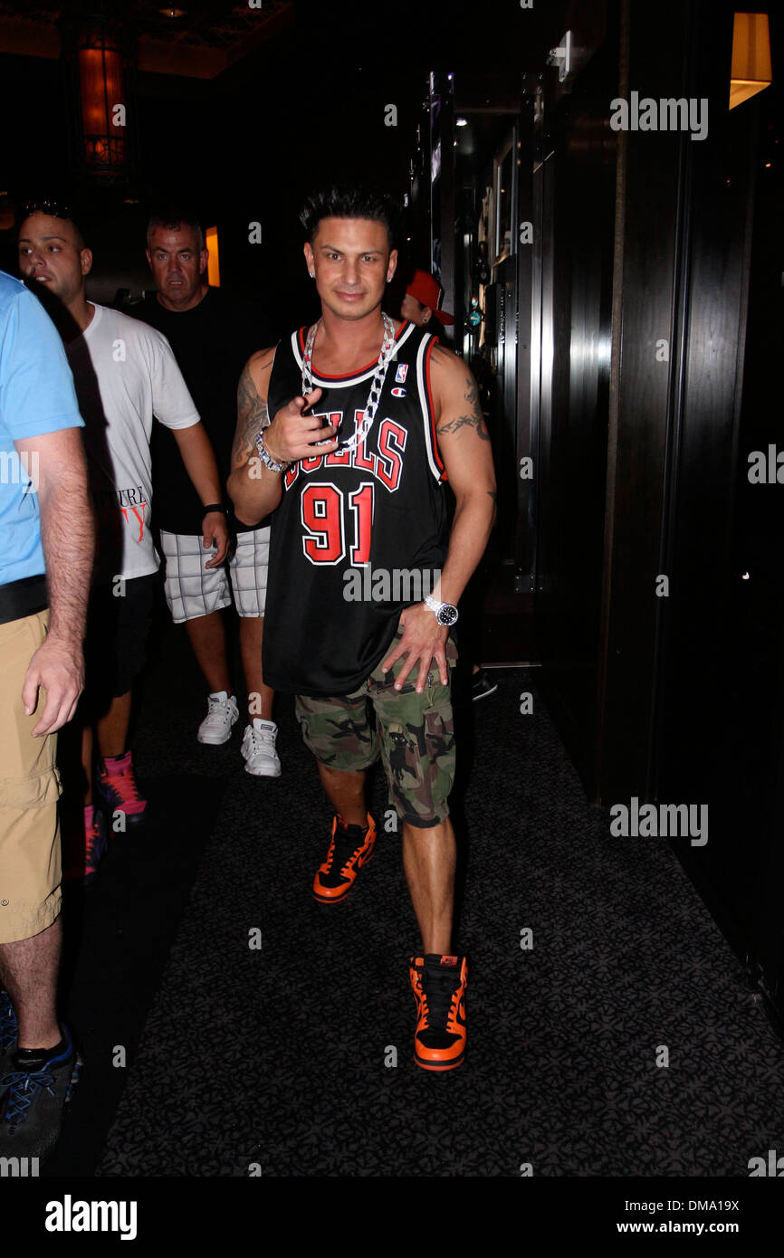 DJ Paul DelVecchio aka 'Pauly D' at unveiling of his memorabilia display case at Hard Rock Hotel 