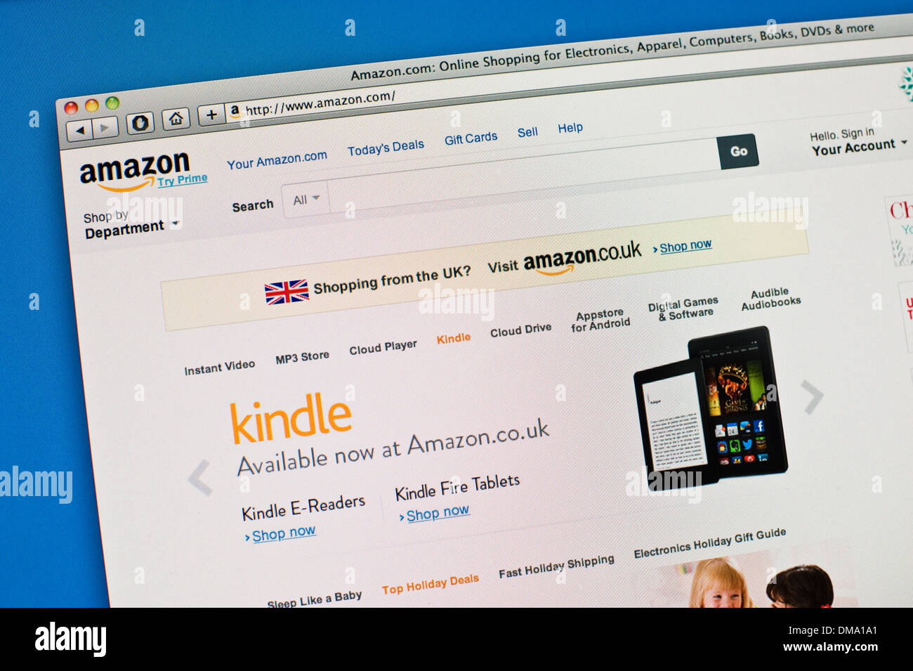 Amazon website online shopping Stock Photo