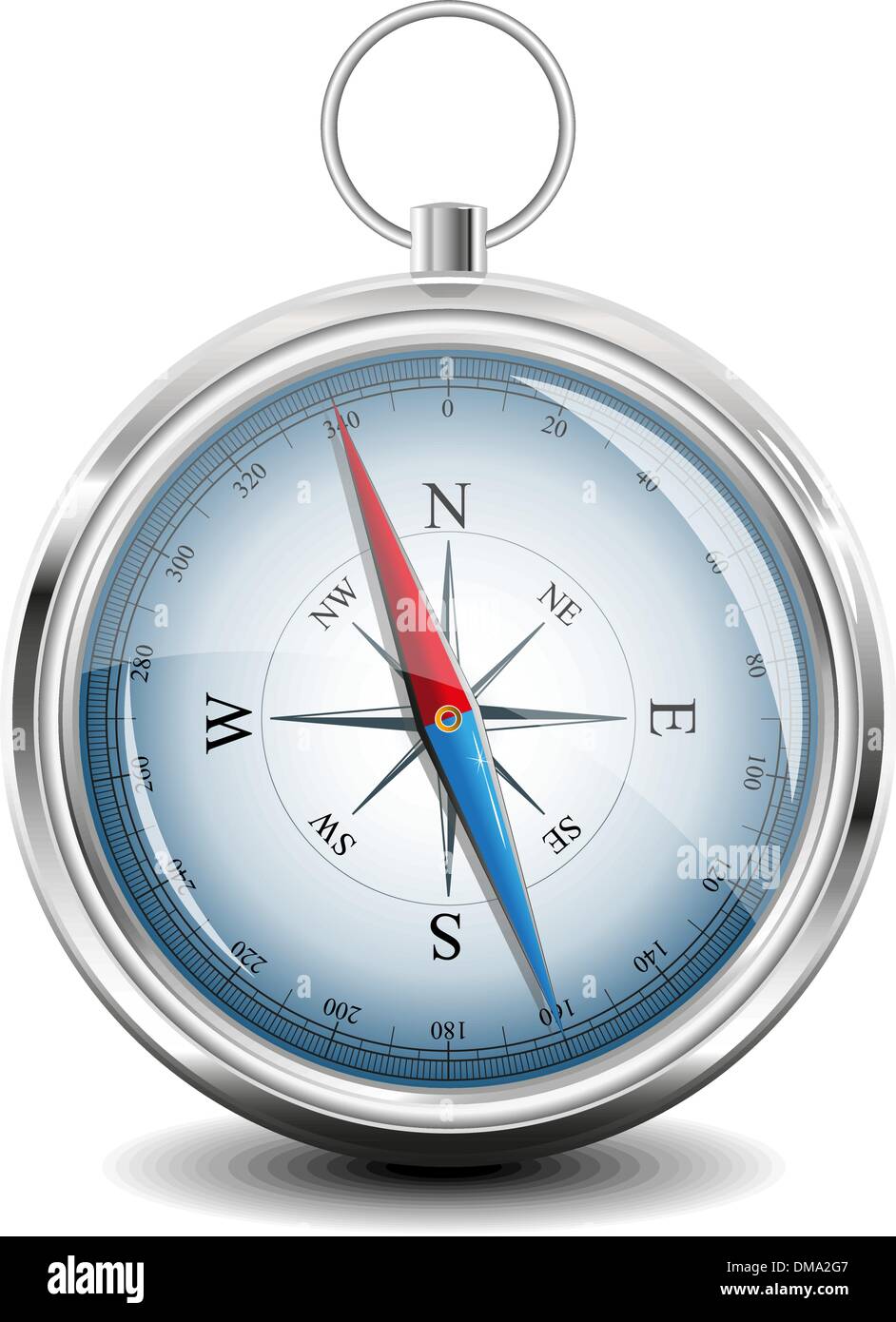 Compass with windrose. Vector Illustration. Stock Vector