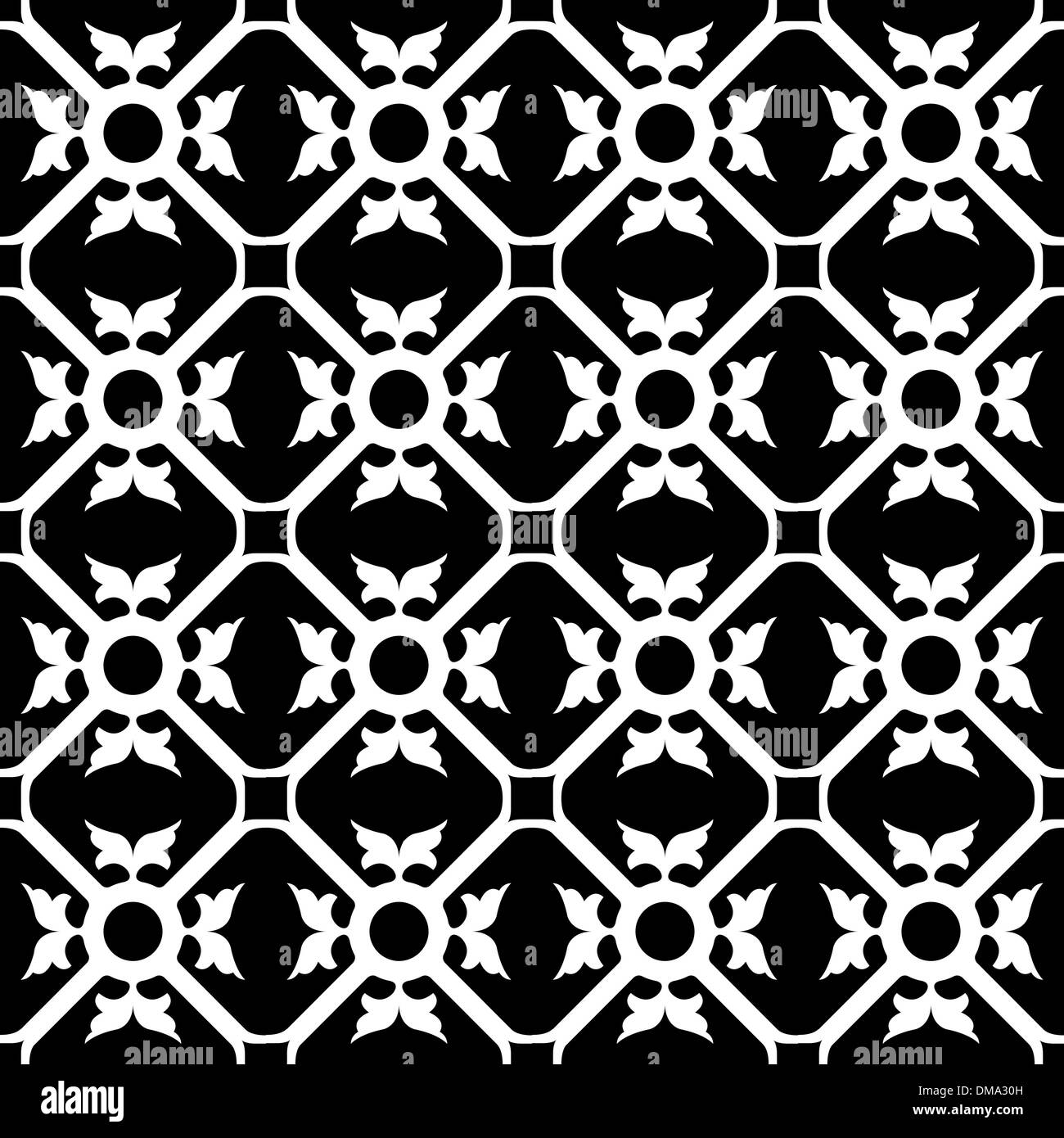 symmetrical flower pattern Stock Vector