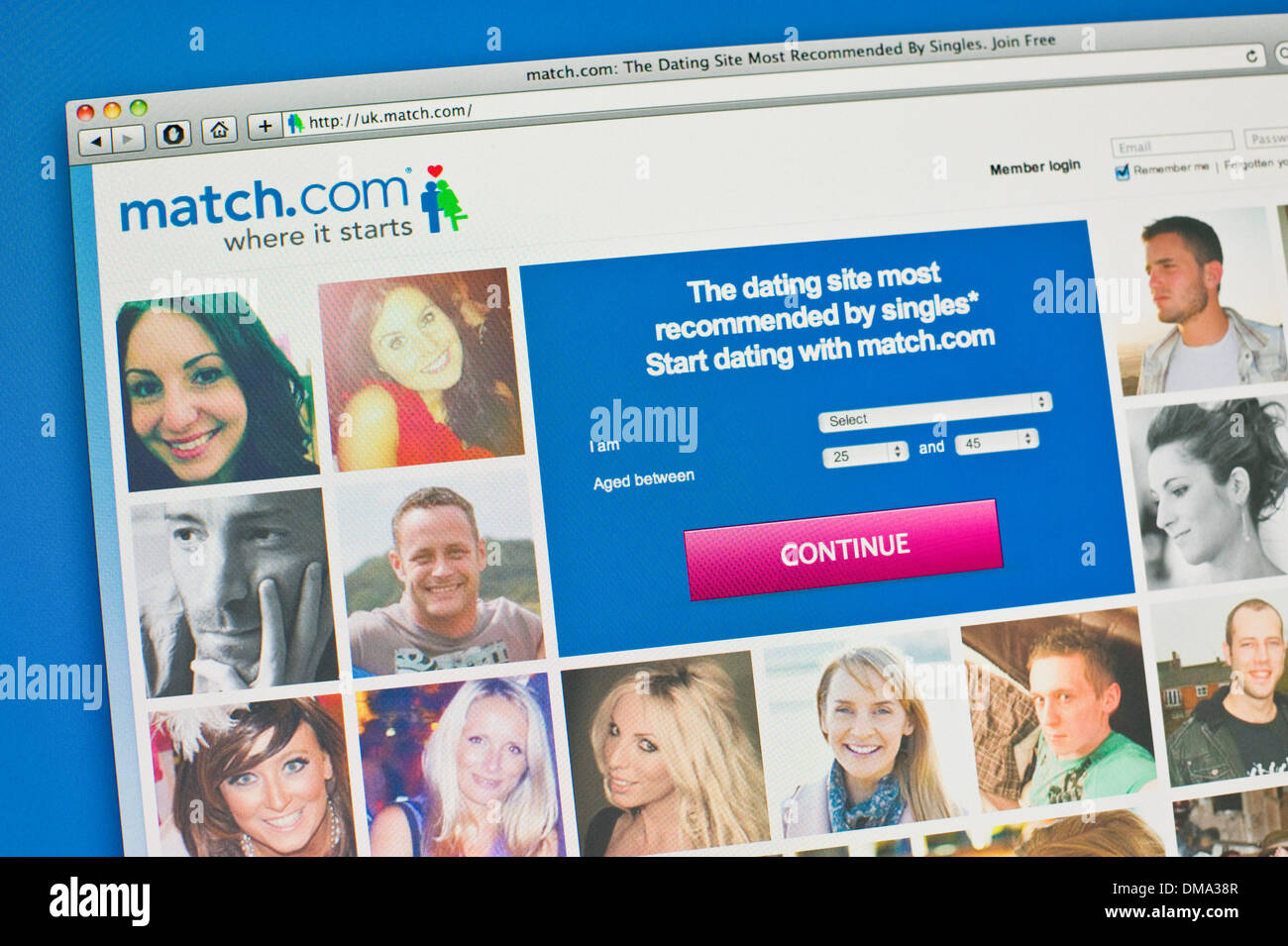 Match online dating website Stock Photo