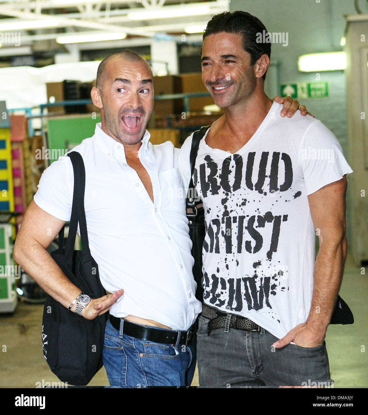 Louie Spence and Jake Canuso at the ITV studios London England