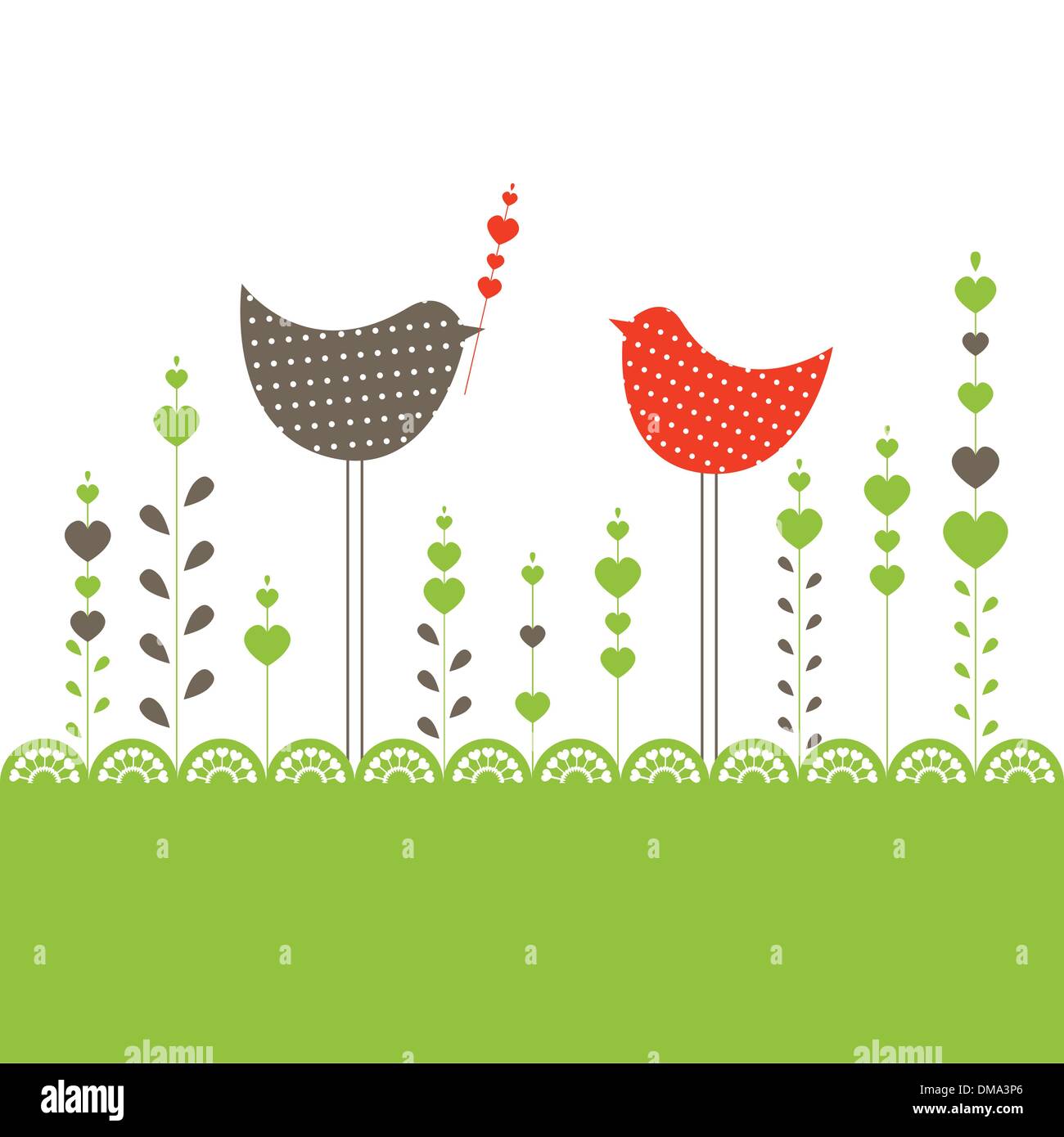 Background with birds. Vector illustration Stock Vector Image & Art - Alamy