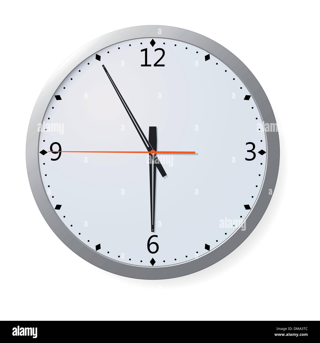 A running clock with a face on it Stock Vector Images - Alamy