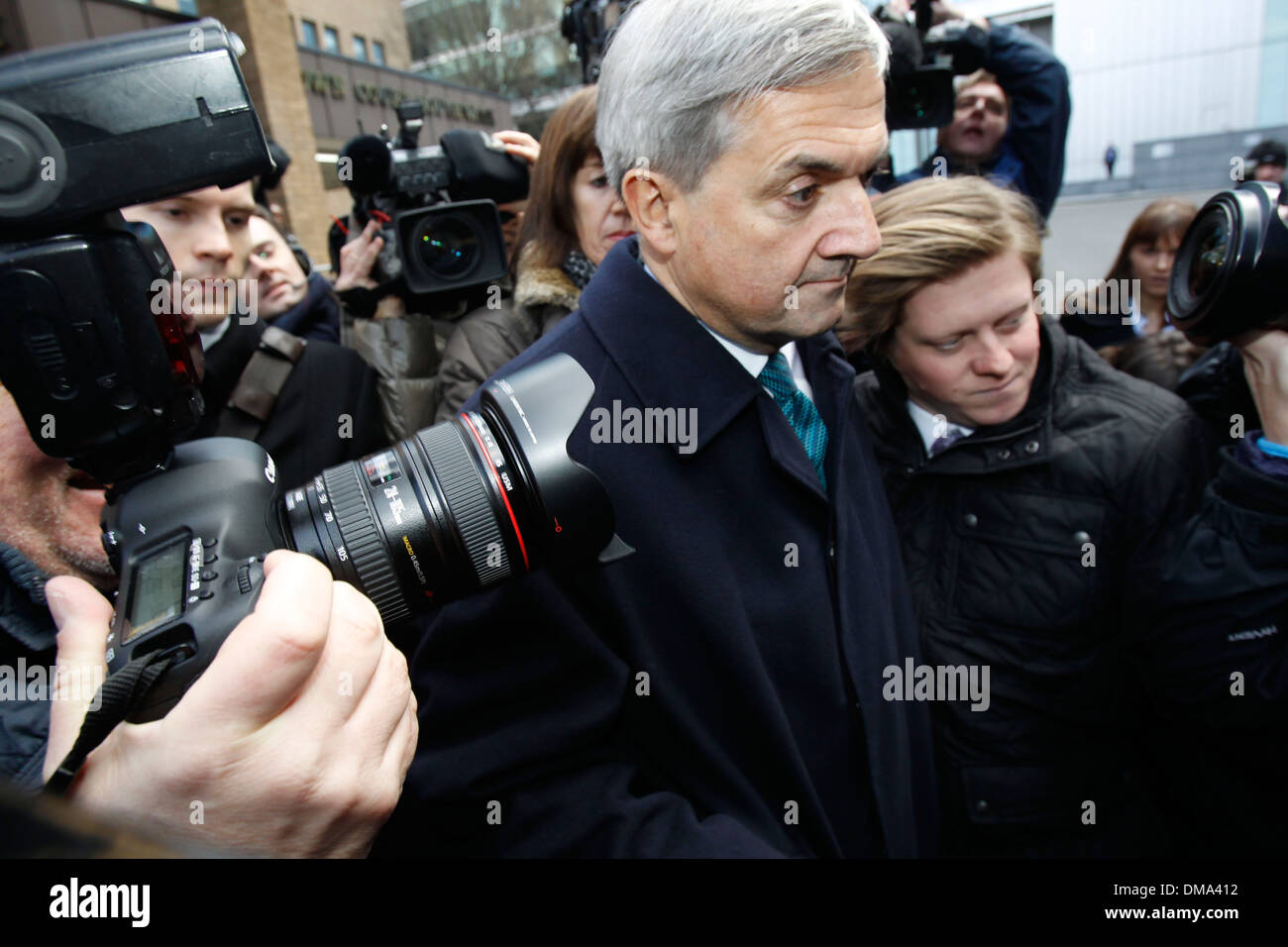Britain's former energy secretary Chris Huhne and his ex-wife Vicky Pryce Southwark Crown Court Stock Photo