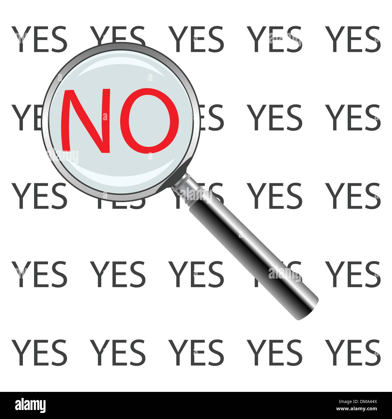 yes or not Stock Vector