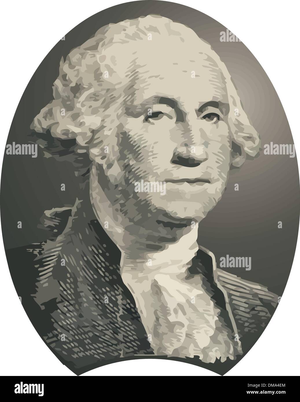 vector George Washington from the US Dollar Stock Vector