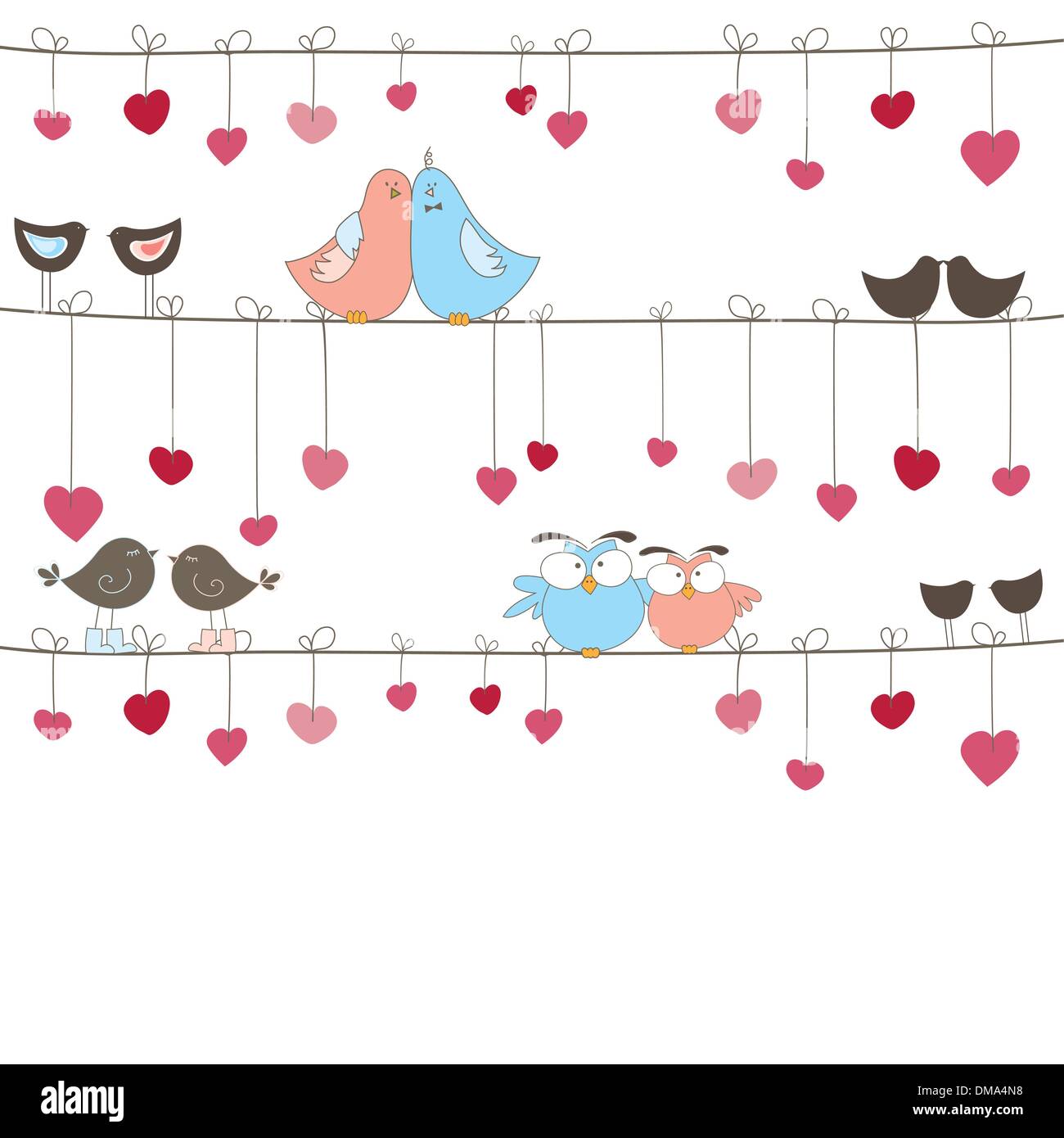 Background with birds. Vector illustration Stock Vector Image & Art - Alamy