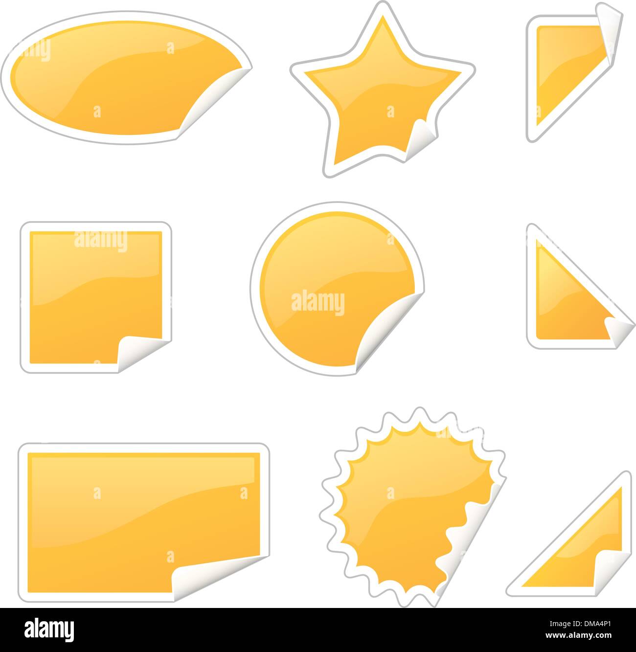Glossy labels set Stock Vector