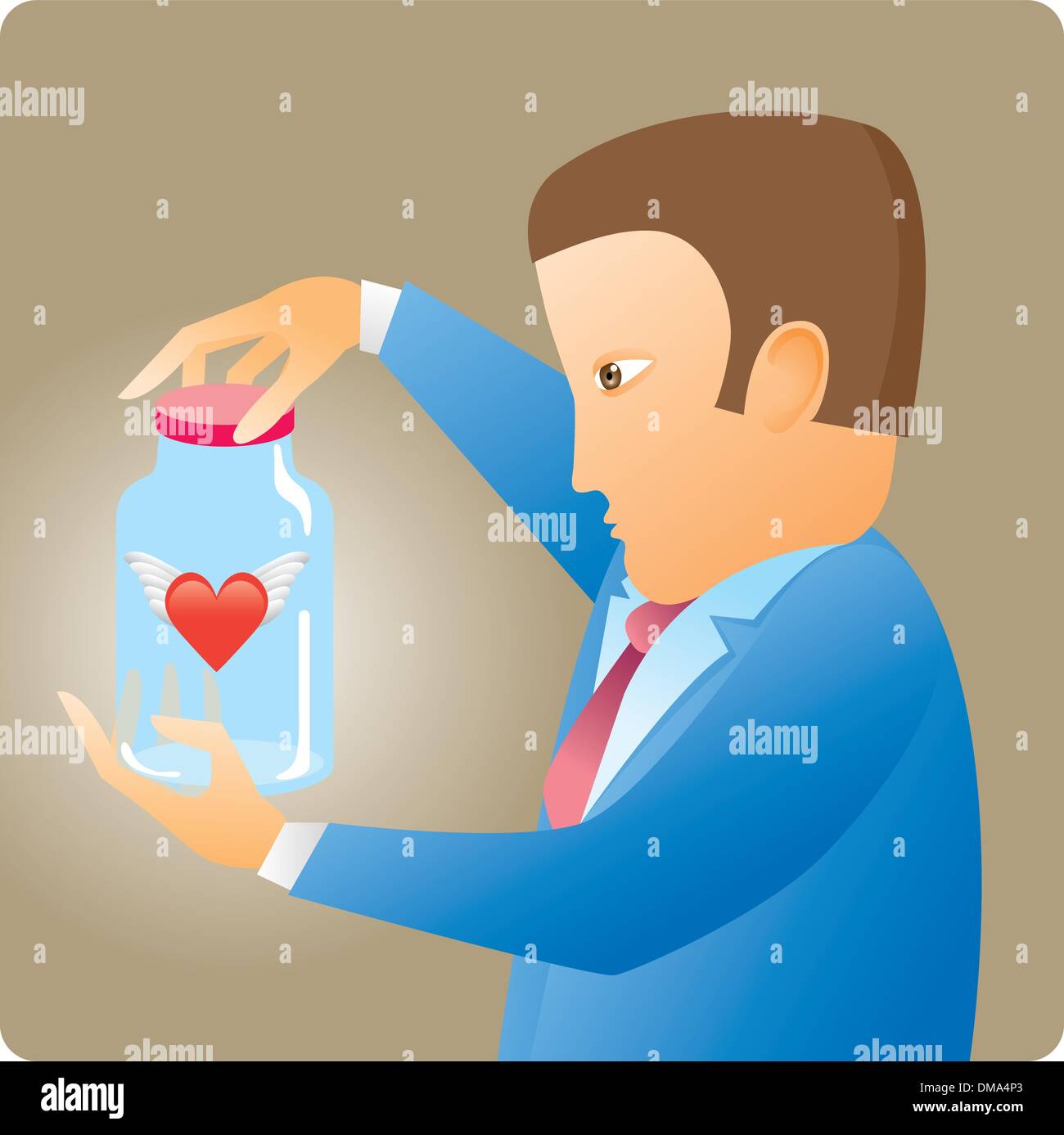 Heart in a bottle Stock Vector Image & Art - Alamy