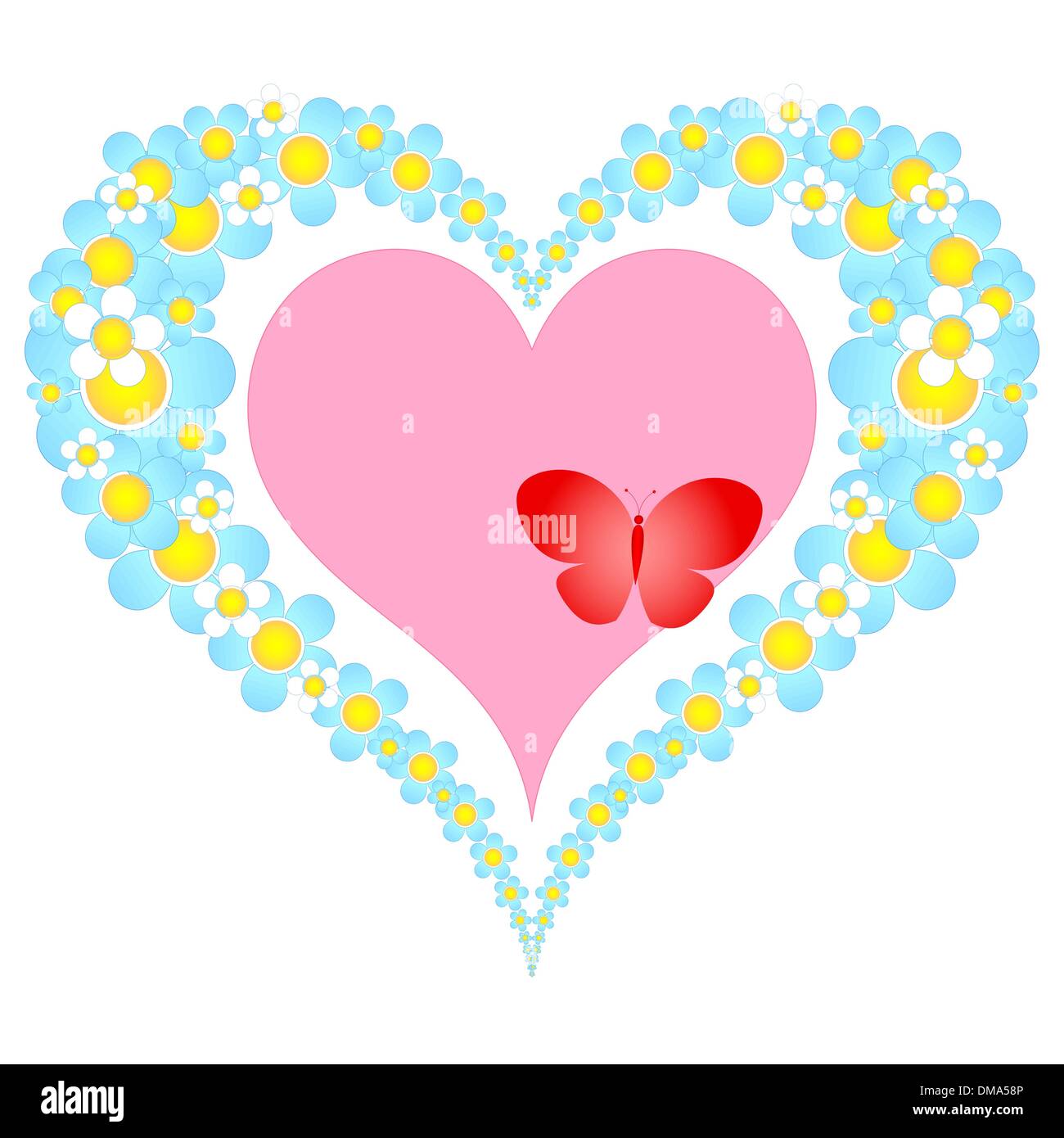 valentine floral heart Stock Vector Image & Art - Alamy